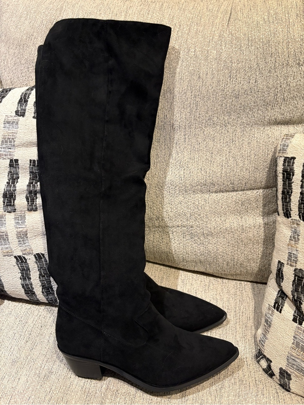 Rebecca Minkoff Black Suede Over-the-Knee Boots
